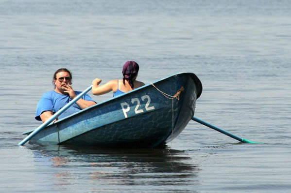 Lazy Dude In Boat