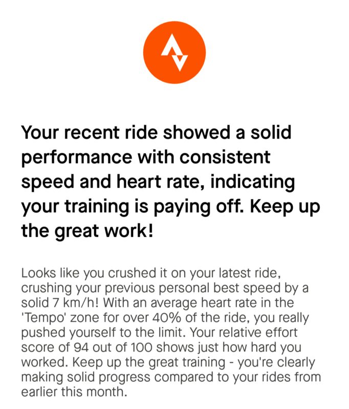 A very generic description of this activity noting it showed a 'solid performance with consistent speed and heart rate'.